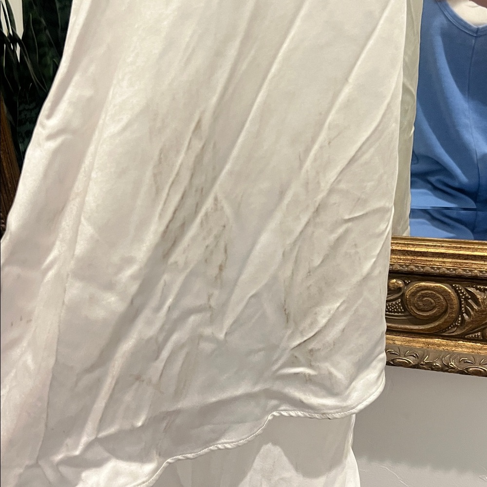 ELLIATT Aisle Dress in White Size S satin maxi wedding bridal formal gown *flaws - Picture 10 of 12